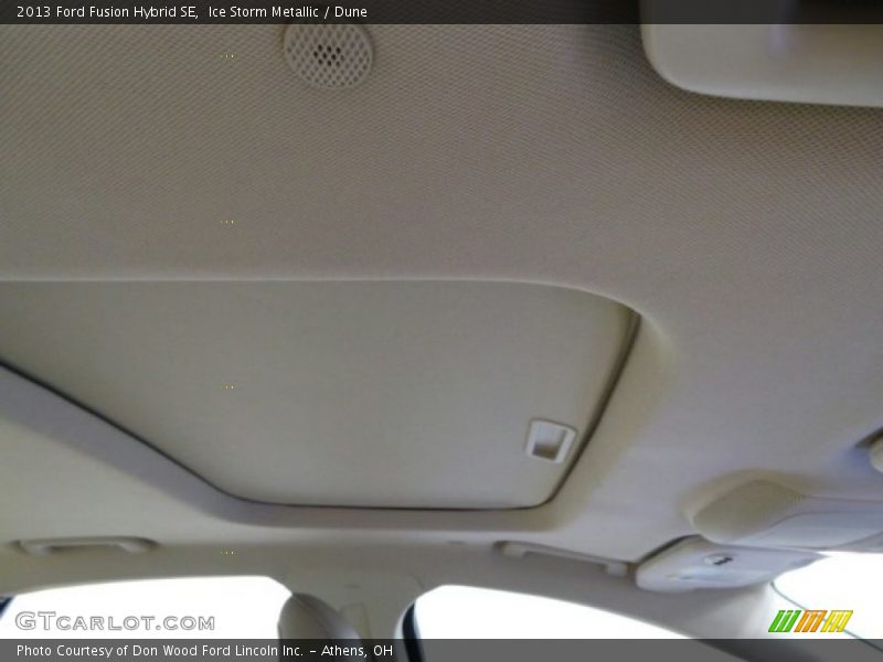 Ice Storm Metallic / Dune 2013 Ford Fusion Hybrid SE
