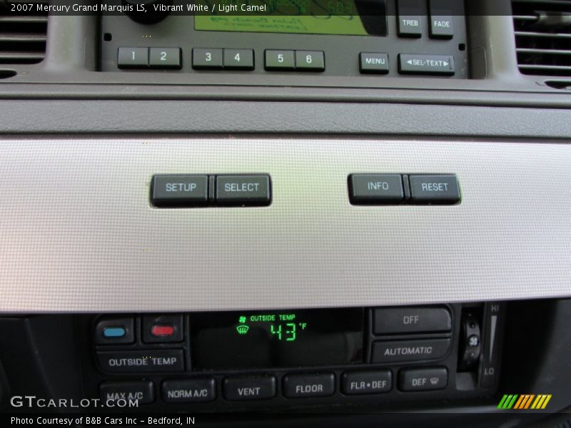 Vibrant White / Light Camel 2007 Mercury Grand Marquis LS