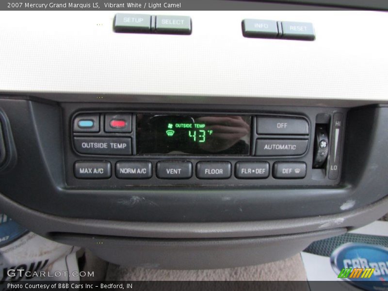 Vibrant White / Light Camel 2007 Mercury Grand Marquis LS