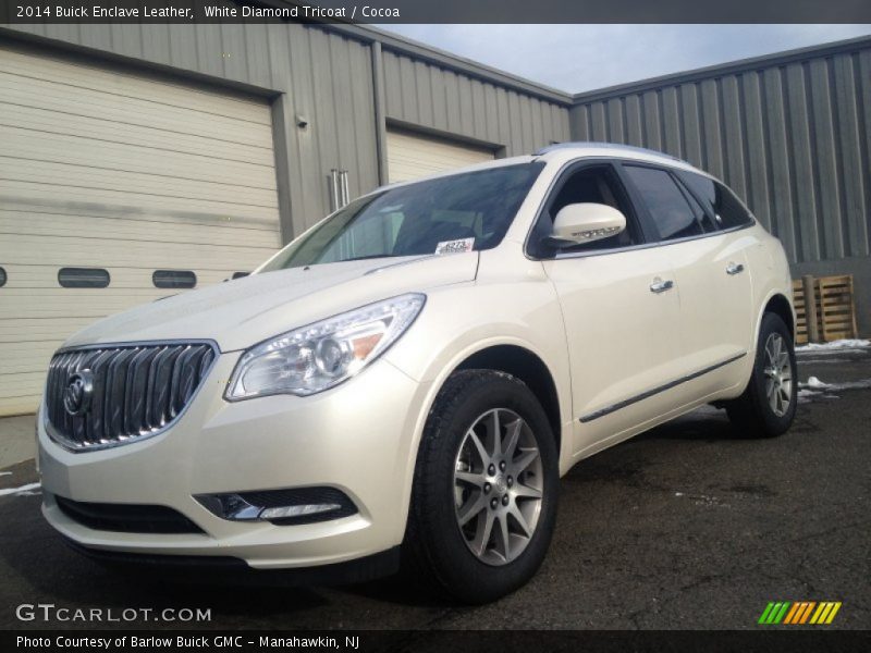White Diamond Tricoat / Cocoa 2014 Buick Enclave Leather