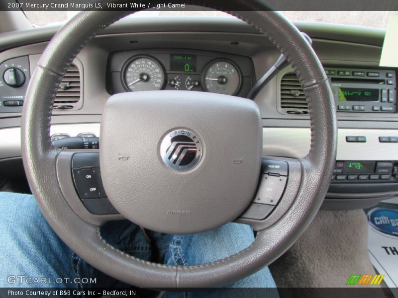 Vibrant White / Light Camel 2007 Mercury Grand Marquis LS