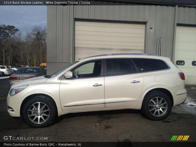 White Diamond Tricoat / Cocoa 2014 Buick Enclave Leather