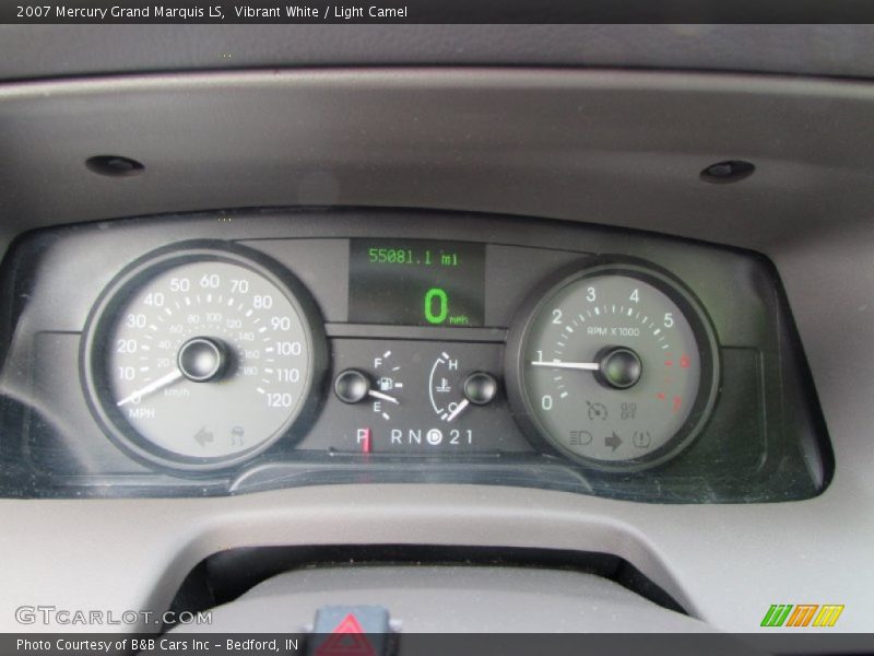 Vibrant White / Light Camel 2007 Mercury Grand Marquis LS
