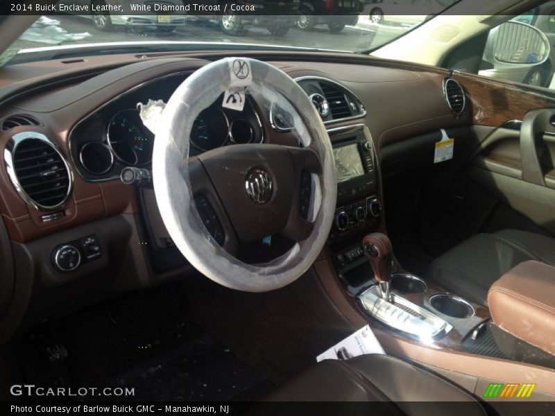White Diamond Tricoat / Cocoa 2014 Buick Enclave Leather