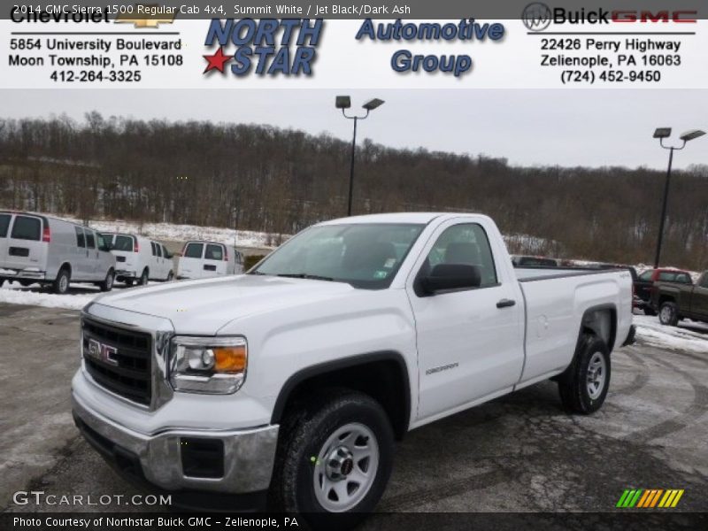 Summit White / Jet Black/Dark Ash 2014 GMC Sierra 1500 Regular Cab 4x4