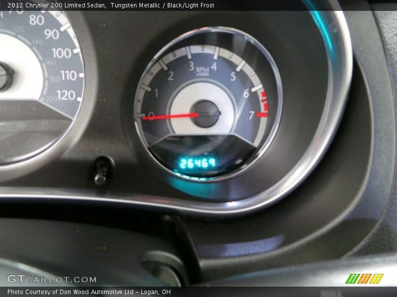Tungsten Metallic / Black/Light Frost 2012 Chrysler 200 Limited Sedan