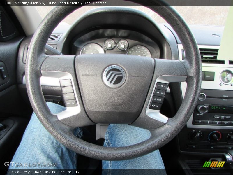 Dune Pearl Metallic / Dark Charcoal 2008 Mercury Milan V6