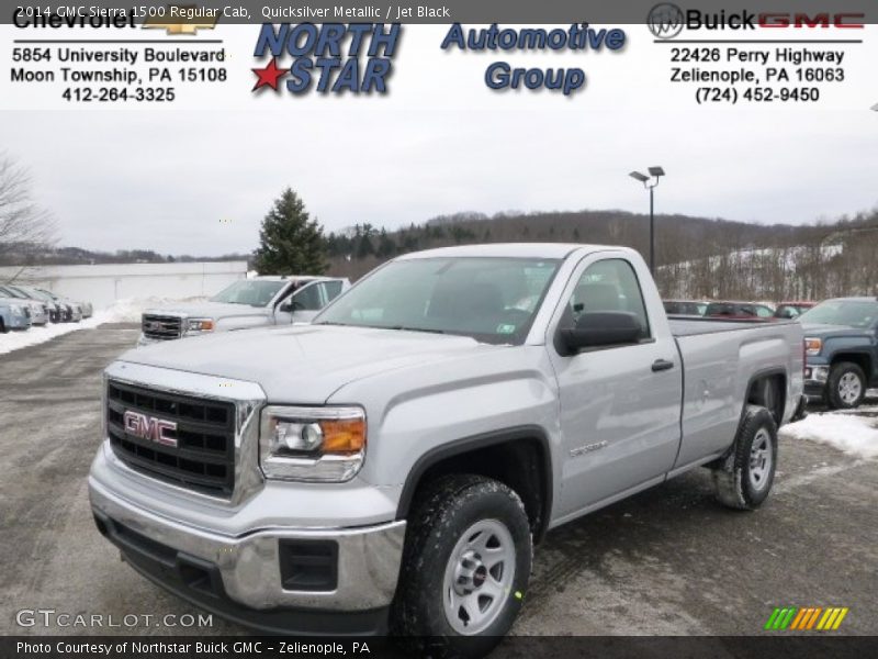 Quicksilver Metallic / Jet Black 2014 GMC Sierra 1500 Regular Cab