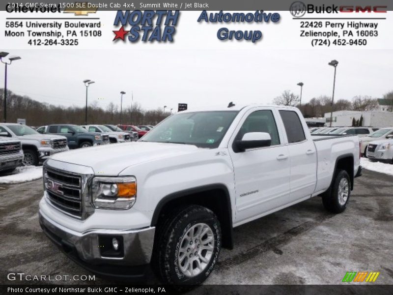 Summit White / Jet Black 2014 GMC Sierra 1500 SLE Double Cab 4x4
