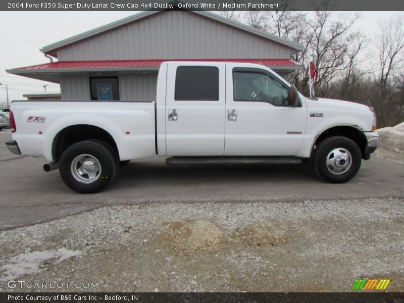 Oxford White / Medium Parchment 2004 Ford F350 Super Duty Lariat Crew Cab 4x4 Dually