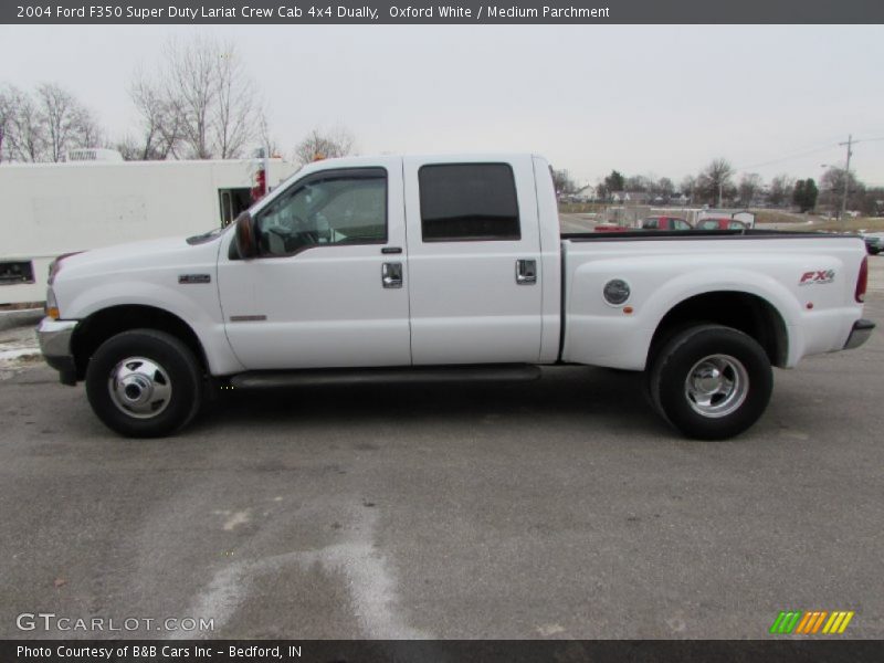 Oxford White / Medium Parchment 2004 Ford F350 Super Duty Lariat Crew Cab 4x4 Dually