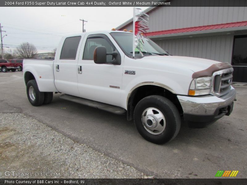 Oxford White / Medium Parchment 2004 Ford F350 Super Duty Lariat Crew Cab 4x4 Dually