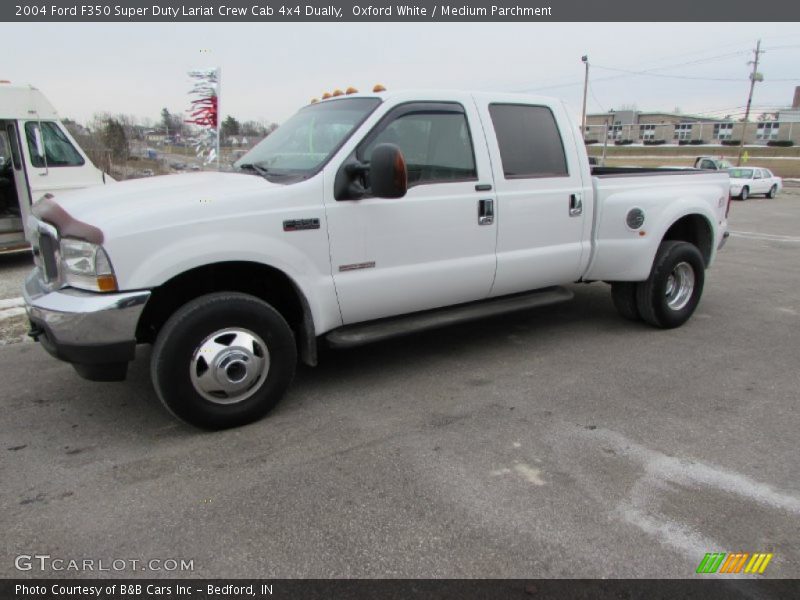 Oxford White / Medium Parchment 2004 Ford F350 Super Duty Lariat Crew Cab 4x4 Dually