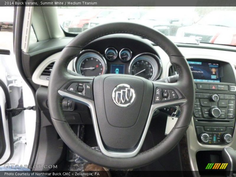 Summit White / Medium Titanium 2014 Buick Verano