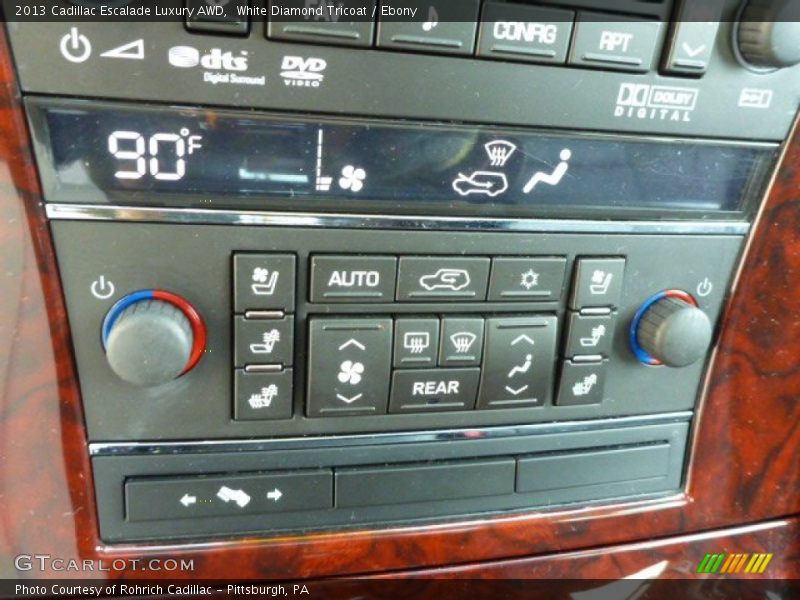 White Diamond Tricoat / Ebony 2013 Cadillac Escalade Luxury AWD