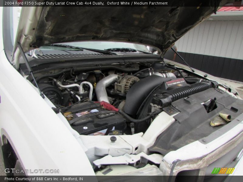 Oxford White / Medium Parchment 2004 Ford F350 Super Duty Lariat Crew Cab 4x4 Dually