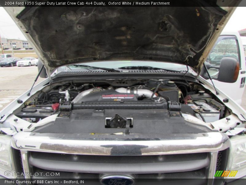 Oxford White / Medium Parchment 2004 Ford F350 Super Duty Lariat Crew Cab 4x4 Dually