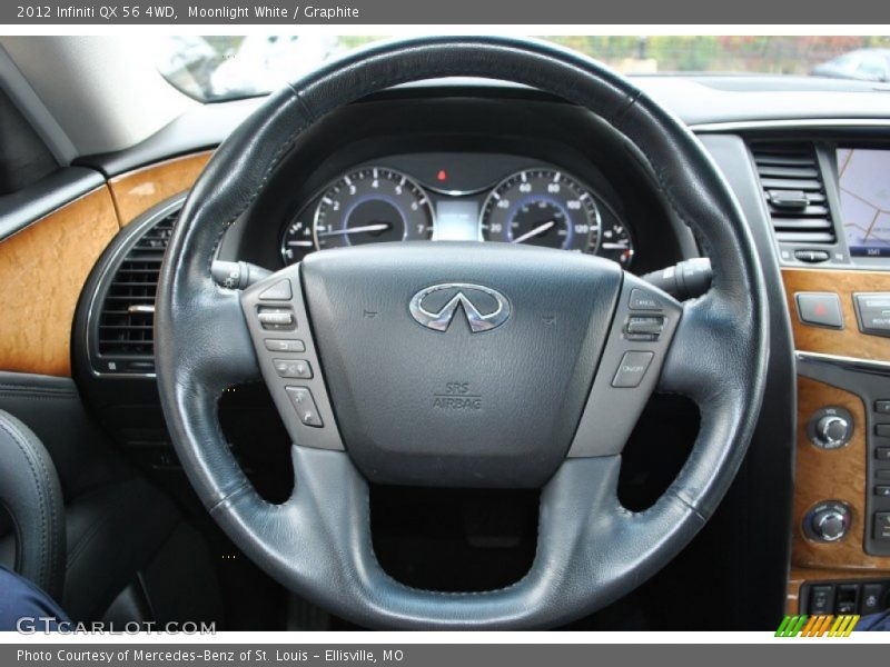 Moonlight White / Graphite 2012 Infiniti QX 56 4WD