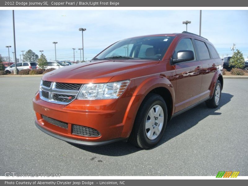 Copper Pearl / Black/Light Frost Beige 2012 Dodge Journey SE