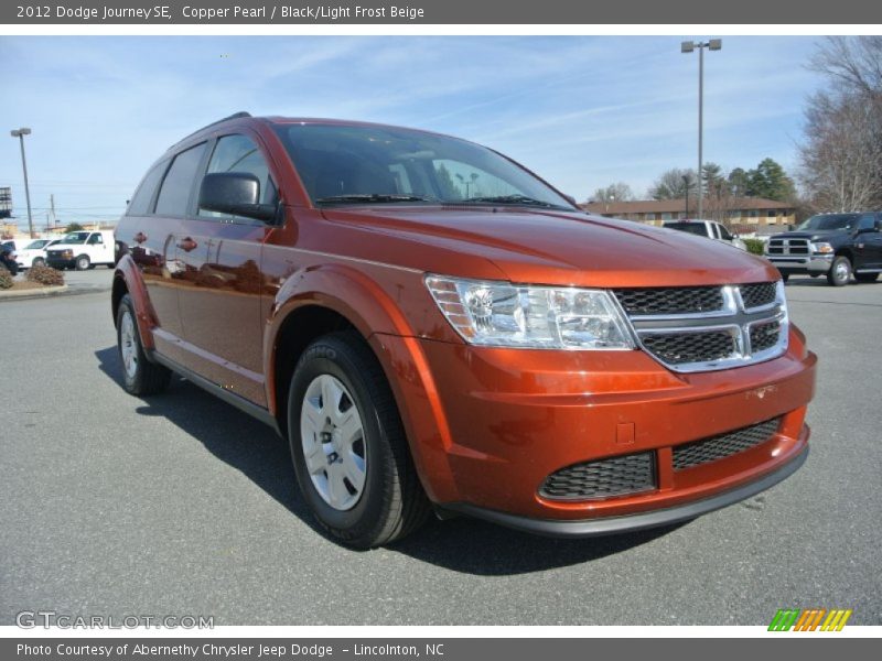 Copper Pearl / Black/Light Frost Beige 2012 Dodge Journey SE
