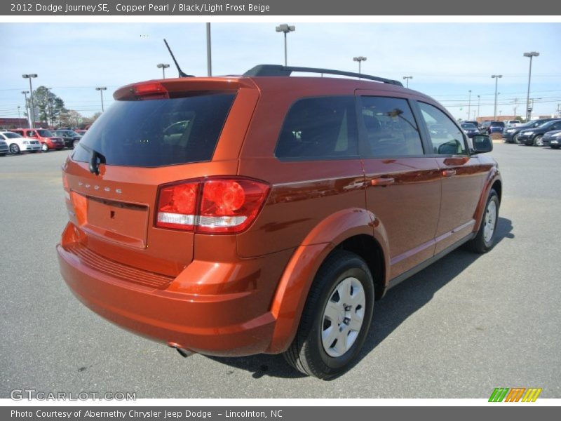 Copper Pearl / Black/Light Frost Beige 2012 Dodge Journey SE