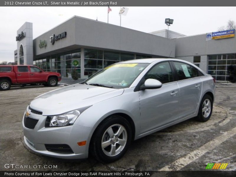 Silver Ice Metallic / Jet Black/Sport Red 2012 Chevrolet Cruze LT