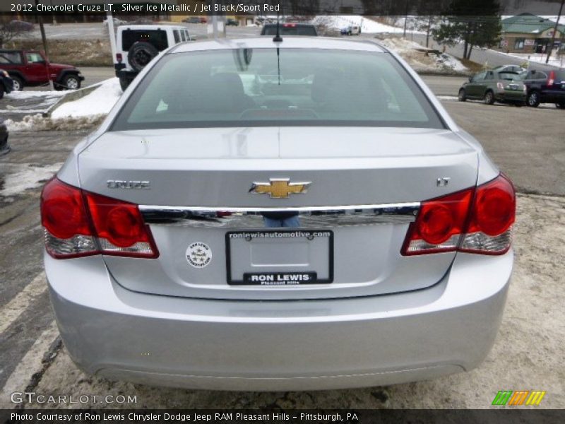 Silver Ice Metallic / Jet Black/Sport Red 2012 Chevrolet Cruze LT