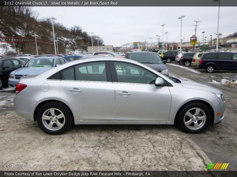 Silver Ice Metallic / Jet Black/Sport Red 2012 Chevrolet Cruze LT