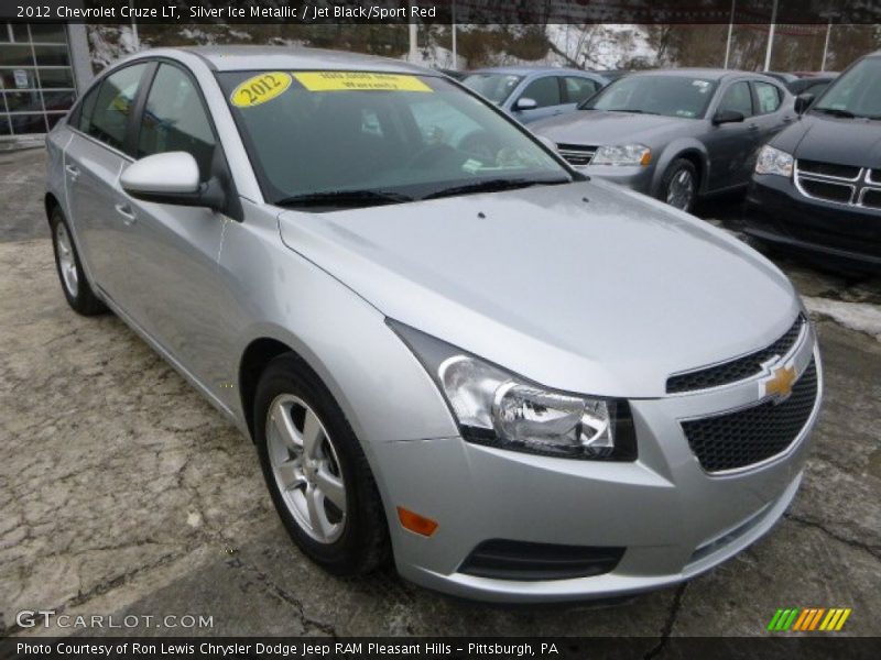 Silver Ice Metallic / Jet Black/Sport Red 2012 Chevrolet Cruze LT
