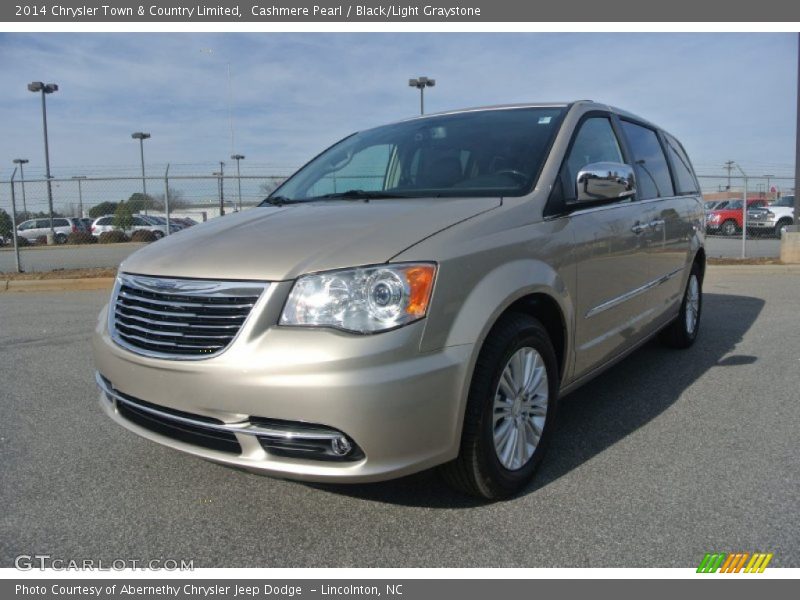 Cashmere Pearl / Black/Light Graystone 2014 Chrysler Town & Country Limited