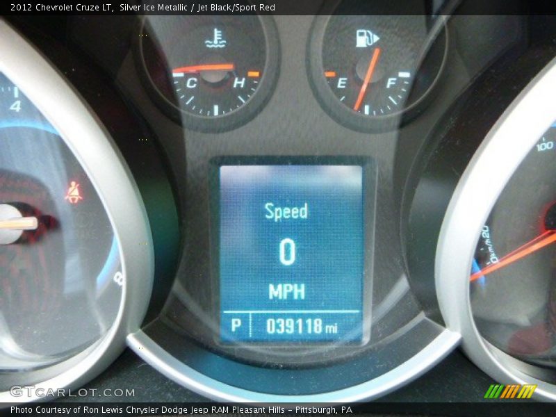 Silver Ice Metallic / Jet Black/Sport Red 2012 Chevrolet Cruze LT