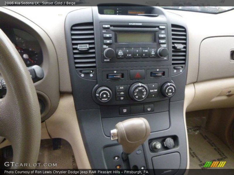 Controls of 2006 Sedona LX