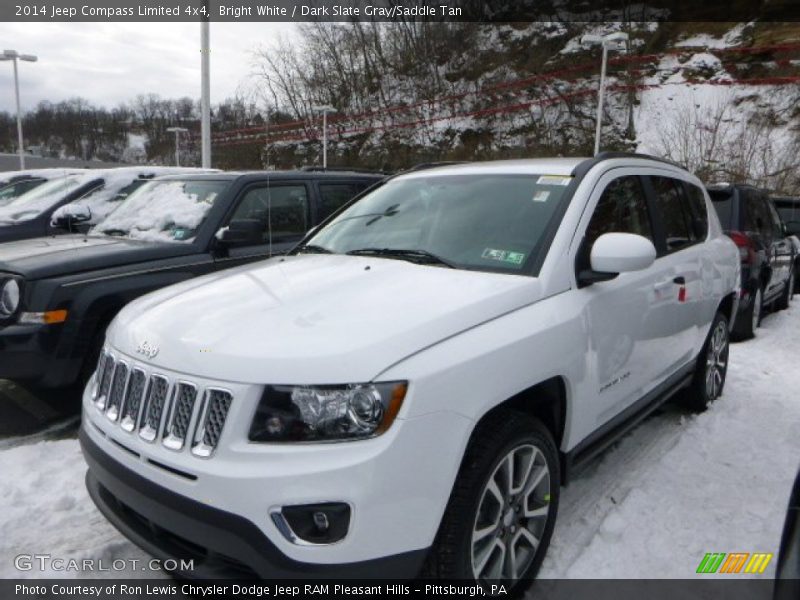 Bright White / Dark Slate Gray/Saddle Tan 2014 Jeep Compass Limited 4x4