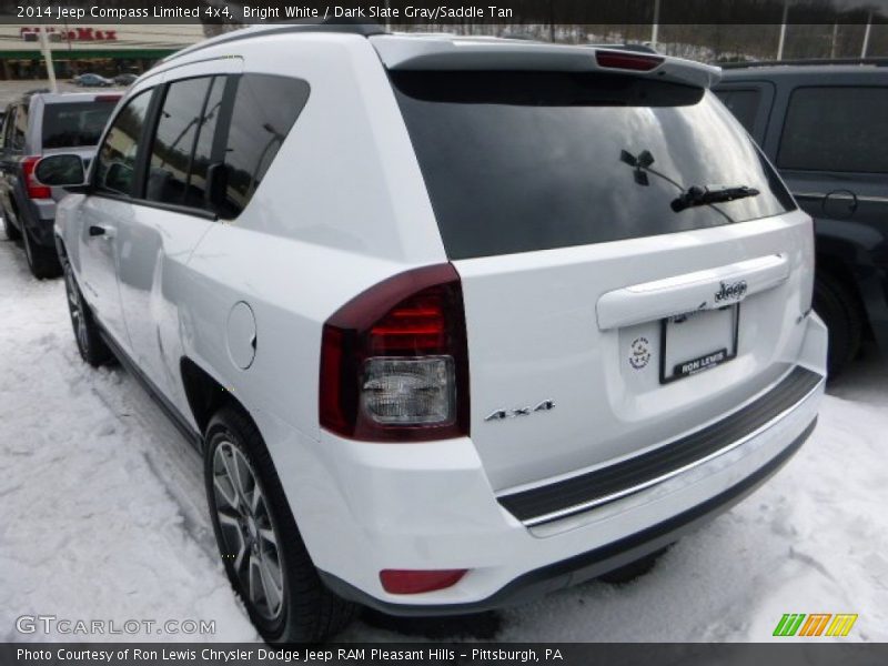 Bright White / Dark Slate Gray/Saddle Tan 2014 Jeep Compass Limited 4x4