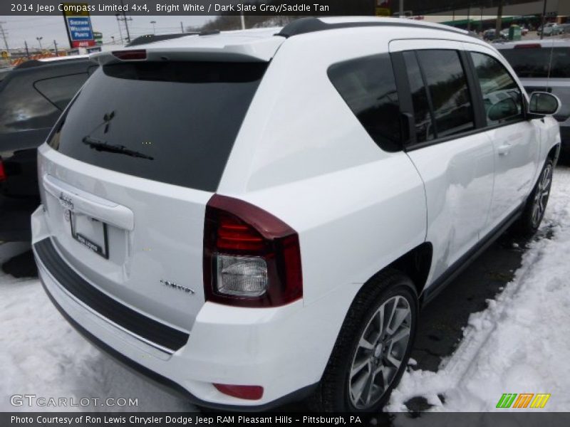 Bright White / Dark Slate Gray/Saddle Tan 2014 Jeep Compass Limited 4x4