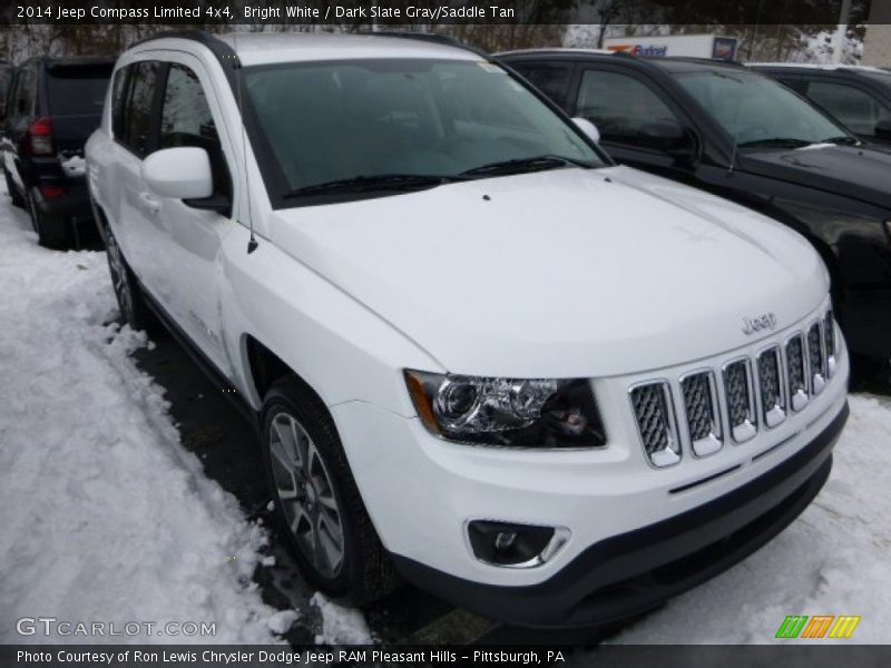 Bright White / Dark Slate Gray/Saddle Tan 2014 Jeep Compass Limited 4x4