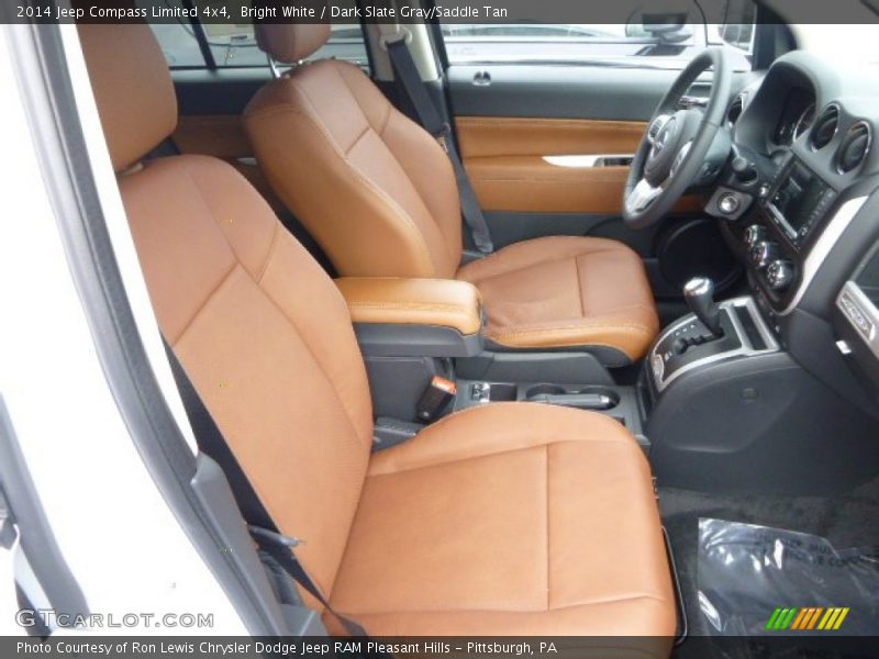 Bright White / Dark Slate Gray/Saddle Tan 2014 Jeep Compass Limited 4x4