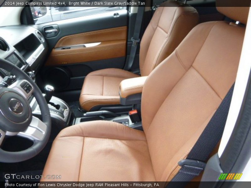 Bright White / Dark Slate Gray/Saddle Tan 2014 Jeep Compass Limited 4x4