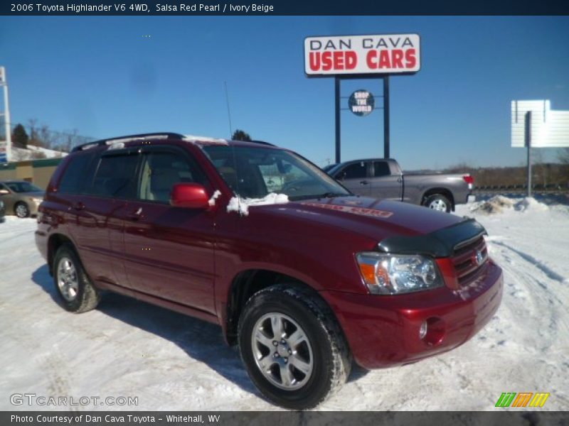 Salsa Red Pearl / Ivory Beige 2006 Toyota Highlander V6 4WD