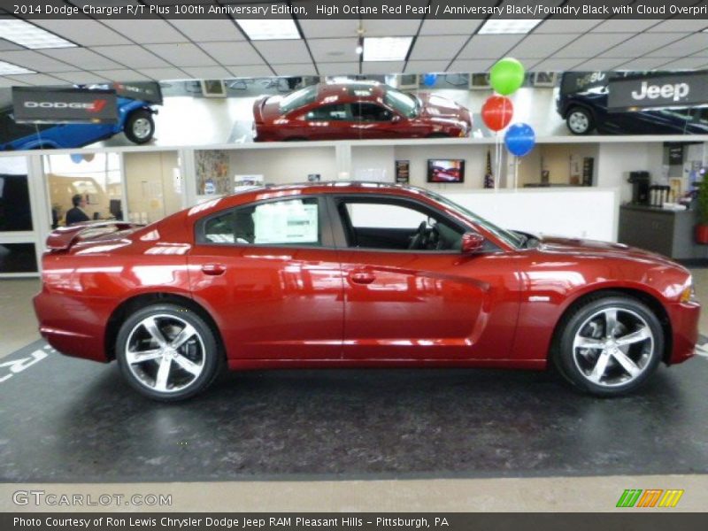 High Octane Red Pearl / Anniversary Black/Foundry Black with Cloud Overprint 2014 Dodge Charger R/T Plus 100th Anniversary Edition