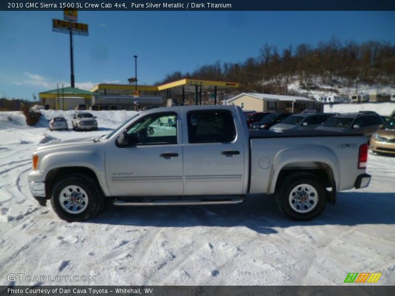 Pure Silver Metallic / Dark Titanium 2010 GMC Sierra 1500 SL Crew Cab 4x4