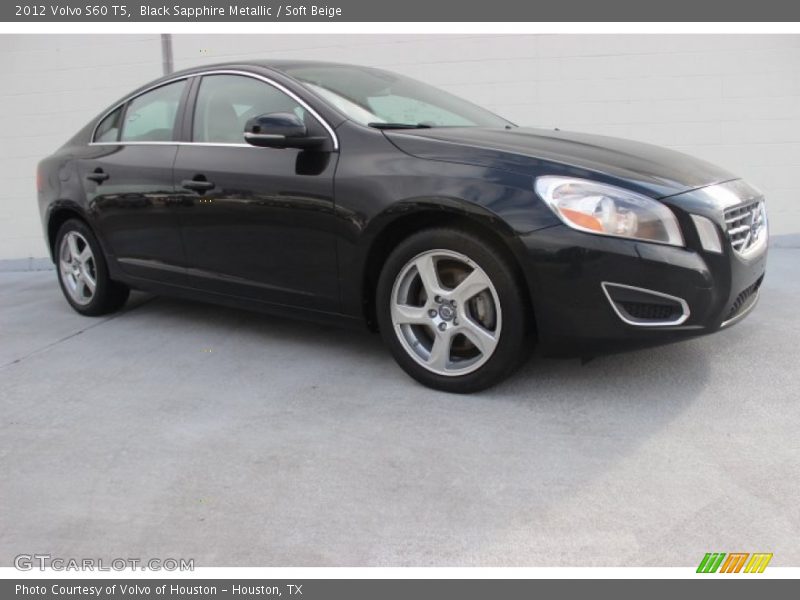 Black Sapphire Metallic / Soft Beige 2012 Volvo S60 T5