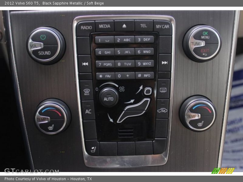 Black Sapphire Metallic / Soft Beige 2012 Volvo S60 T5