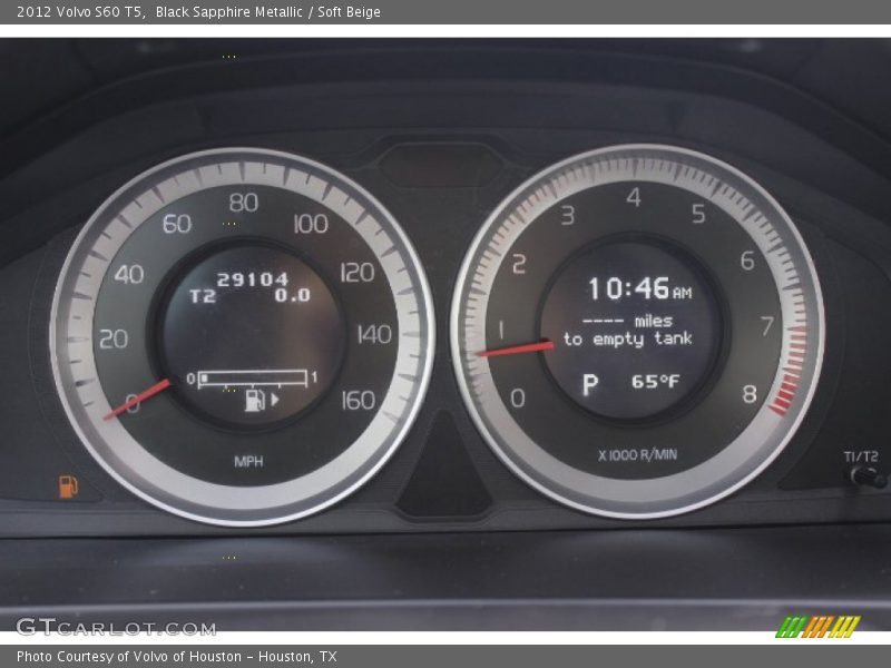 Black Sapphire Metallic / Soft Beige 2012 Volvo S60 T5
