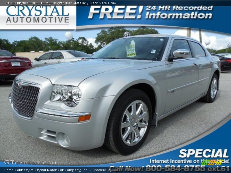 Bright Silver Metallic / Dark Slate Gray 2010 Chrysler 300 C HEMI