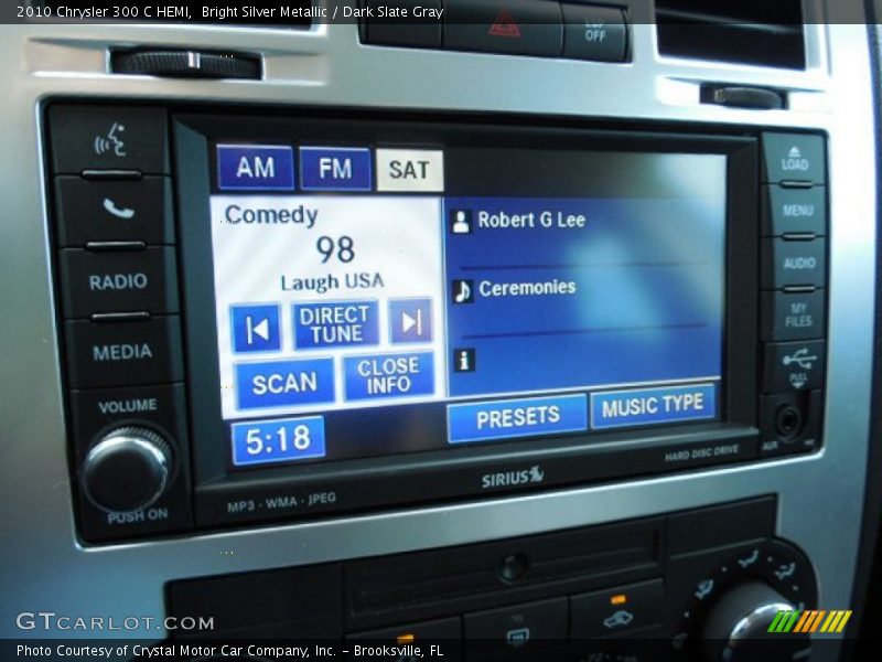 Bright Silver Metallic / Dark Slate Gray 2010 Chrysler 300 C HEMI