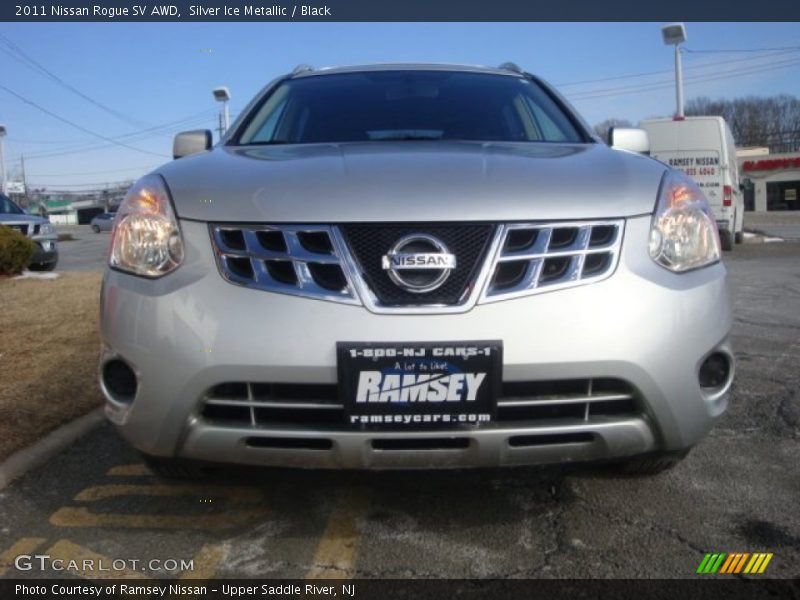 Silver Ice Metallic / Black 2011 Nissan Rogue SV AWD