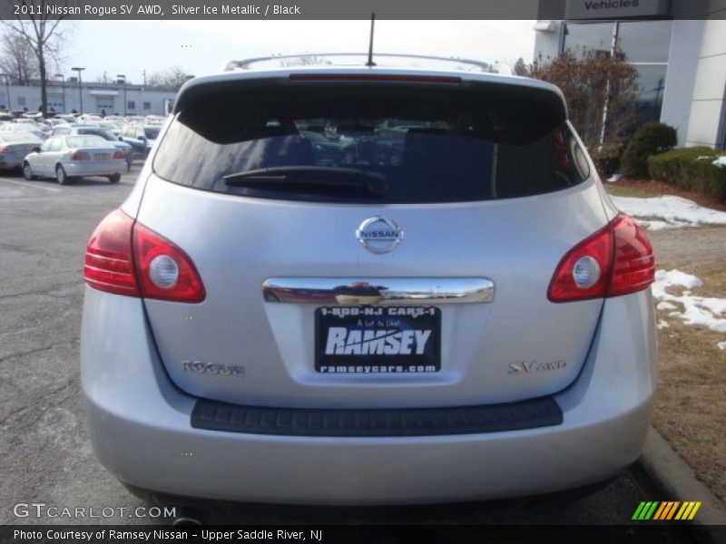 Silver Ice Metallic / Black 2011 Nissan Rogue SV AWD