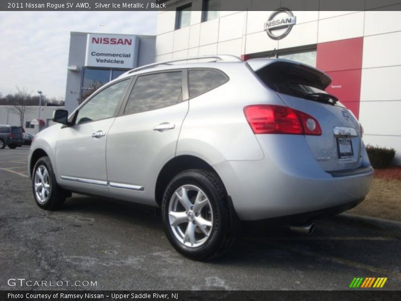 Silver Ice Metallic / Black 2011 Nissan Rogue SV AWD