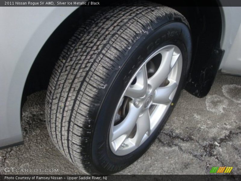 Silver Ice Metallic / Black 2011 Nissan Rogue SV AWD